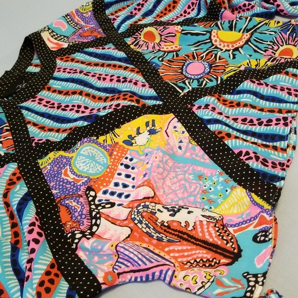 Diane Freis Vintage 80's Georgette Crop Blouse - Picture 4 of 7